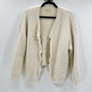Illa‎ Illa White Cream Open Knit Cardigan Medium